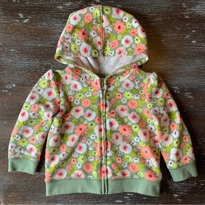 3/$12 Colorful Floral Zip Up Jacket